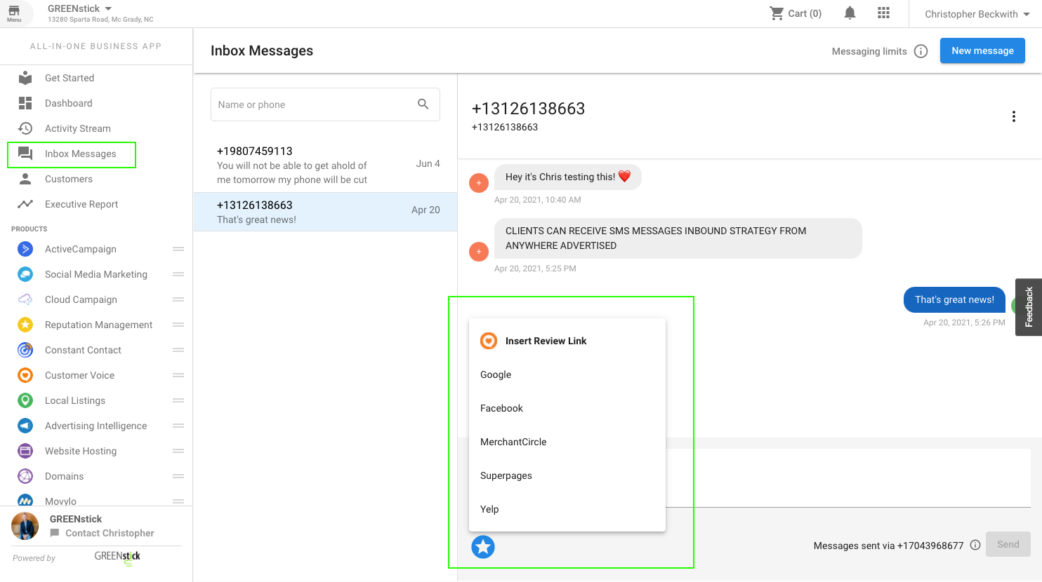 Inbox- Customer Voice Review Request Links Now Available Inbox: Customer Voice Review Request Links Now Available